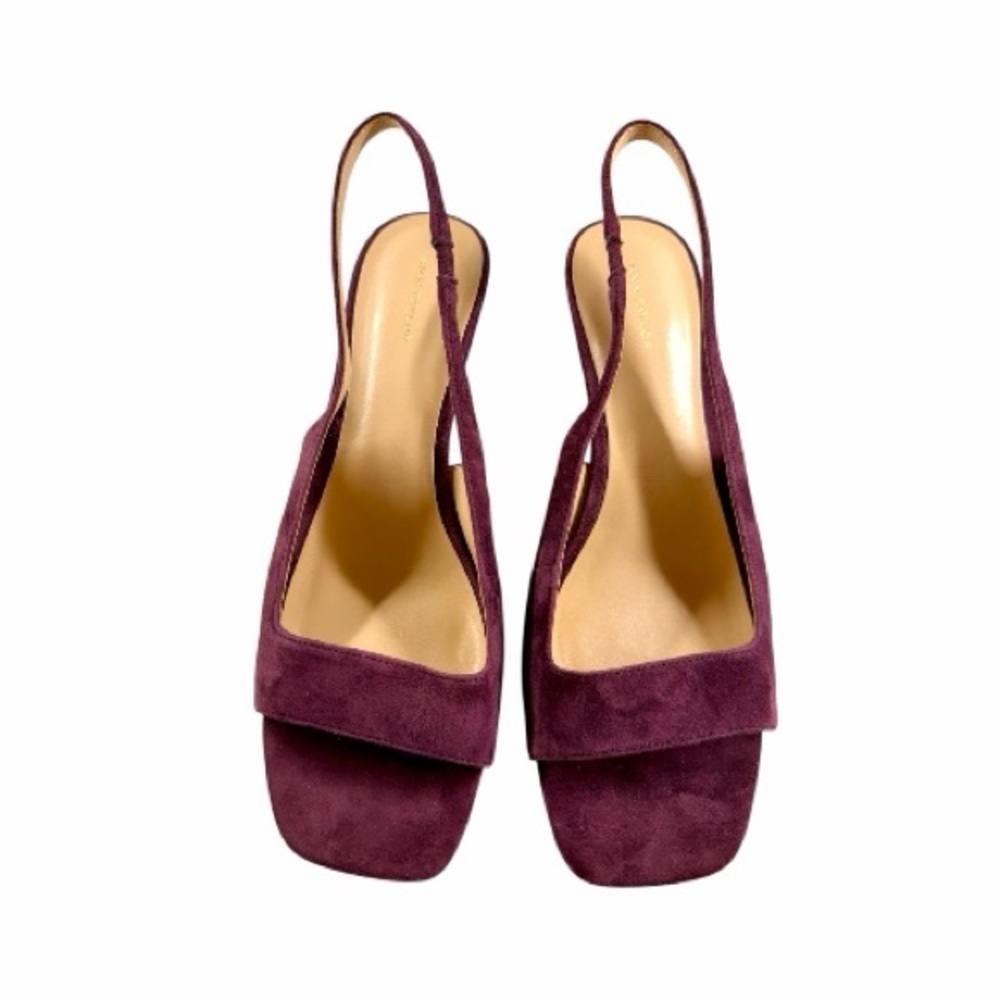 ANN TAYLOR, #838507, SLINGBACK HEELS WITH A CHIC SQUARE TOE DESIGN. SIZE 8 1/2M